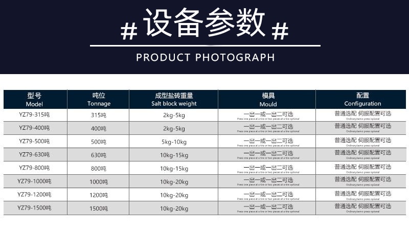 315吨盐砖机 畜牧牛羊舔砖成型液压机 四梁四柱油压机YZ79盐砖机技术参数_副本